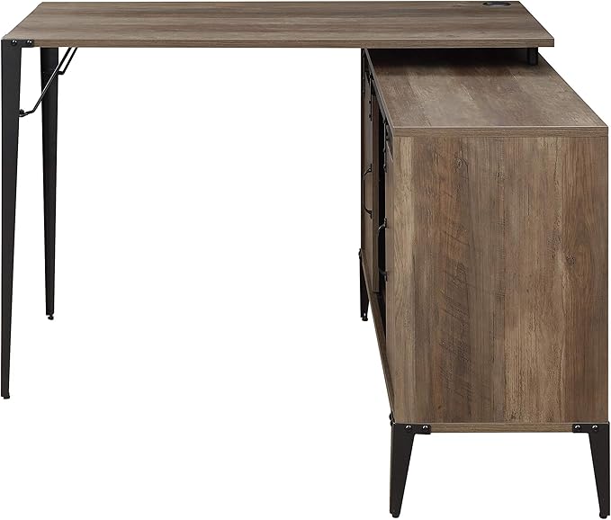 NicBex Kimberly-DW-00022-LWJ Home Office Desks, 48"x48"x31", Rustic Oak-1 - LeafyLoom