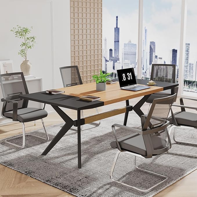 63" W Executive Desk, Extra Sturdy Thickened Wooden Workstation Study Desk Computer Desk Large Home Office Writing Desk for Home Office - LeafyLoom
