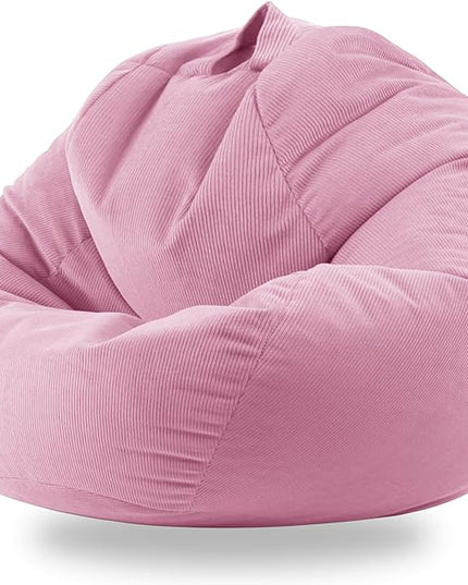 3 Ft Bean Bag Chair Cover (No Filler) Stuffed Animal Storage Bean Bag Cover for Pets Dogs/Cats Bed Corduroy Stuffed for Organizing Plush Toys - LeafyLoom