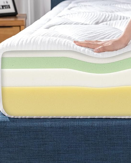 ZINUS 8 Inch Cloud Memory Foam Mattress, Full, Fiberglass Free, Pressure Relieving, Mattress in A Box, CertiPUR-US Certified, White - LeafyLoom
