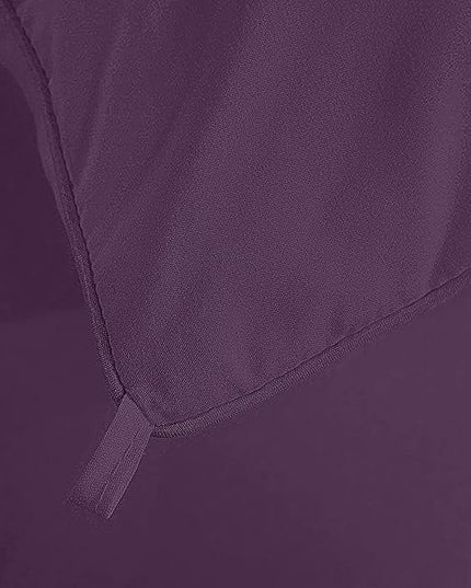 Utopia Bedding All Season 250 GSM Comforter - Plush Siliconized Fiberfill Comforters - Box Stitched (Plum, Queen) - LeafyLoom