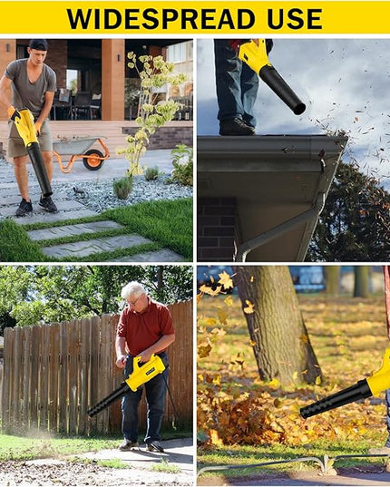 Leaf Blower, 3000W High Power Turbine Handheld Electric Leaf Blower, with 82 feet Extra Long Power Cord, 6-Gear Wind Speed Regulation, for Lawn Care, Yard, Garage, Patio, Blowing Leaves and Snow - LeafyLoom