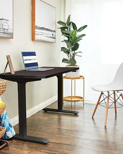 NicBex Adjustable Desk Home Office Whole Piece Electric Standing Desk Height Adjustable Desk, Sit Stand Desk Home Office Desks Adjustable Height Standing Desk, Black - LeafyLoom