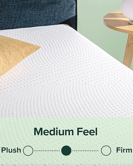 ZINUS Cooling Essential Foam Bed Mattress Conventional, Twin, White - LeafyLoom
