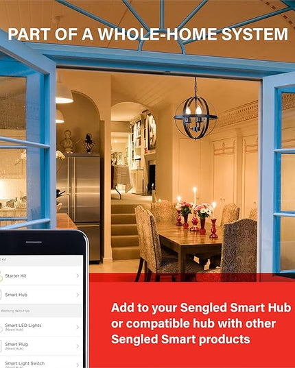 Sengled Zigbee Smart Light Bulbs, Smart Hub Required, Works with SmartThings and Echo with Built-in Hub, Voice Control with Alexa and Google Home, Soft White 60W Eqv. A19 Alexa Light Bulb, 2 Pack Sengled
