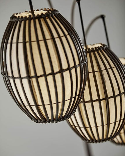 Adesso 4026-26 Maui Arc Lamp, 82 in., 3x60W Incandescent,13 CFL, Antique Bronze, 1 Floor Lamp - LeafyLoom