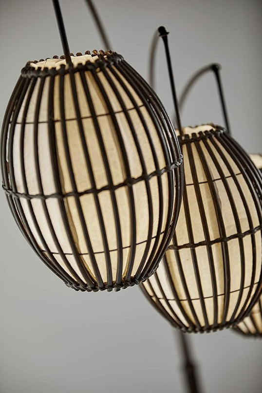 Adesso 4026-26 Maui Arc Lamp, 82 in., 3x60W Incandescent,13 CFL, Antique Bronze, 1 Floor Lamp - LeafyLoom