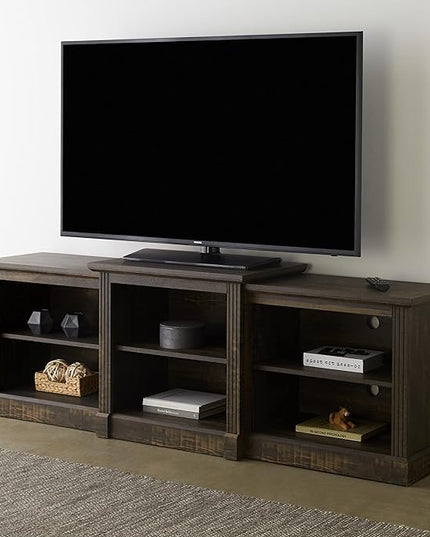 Rockpoint 70inch Classical TV Stand Storage Media Console Entertainment Center for TVs up to 80,Rustic Brown - LeafyLoom