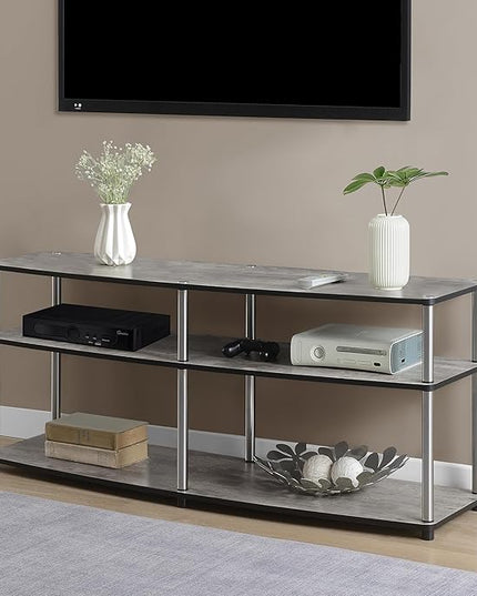 Convenience Concepts Designs2Go 3 Tier 60" TV Stand, Faux Birch - LeafyLoom