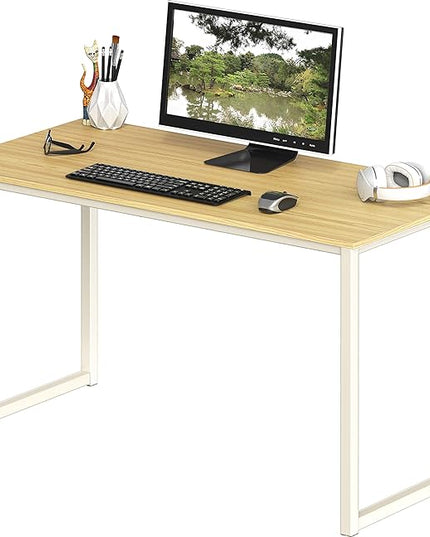 SHW Home Office 40-Inch Computer Desk, Oak - LeafyLoom