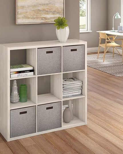 ClosetMaid 4589 Decorative Open Back 9-Cube Storage Organizer, Bleached Walnut - LeafyLoom