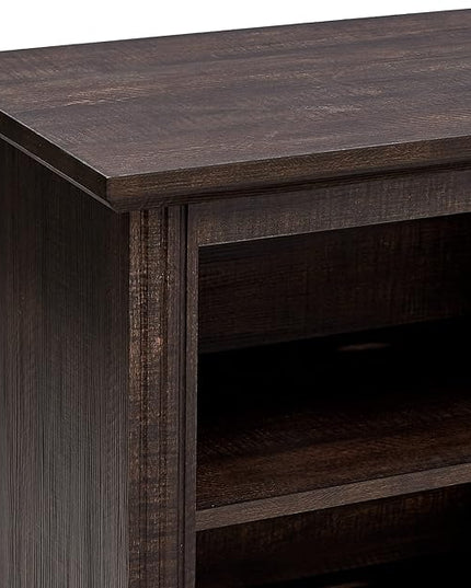 ROCKPOINT 70inch Classical TV Stand Storage Media Console Entertainment Center for TVs up to 80,Espresso - LeafyLoom