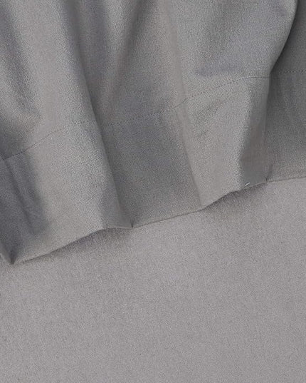Comfort Spaces Cotton Flannel Breathable Warm Deep Pocket Sheets With Pillow Case Bedding, Twin, Solid Grey, 3 Piece - LeafyLoom