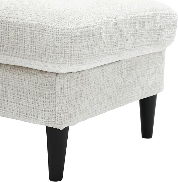 Convertible Sectional Sofa with Movable Storage Ottoman and Cupholders, 3 Seater L-Shaped Corner Couch,Chenille Upholstered Furniture w/Detachable Thicked Cushions for Living Room, Small Space - LeafyLoom