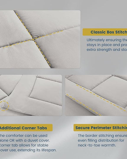 Twin Bed in a Bag 5 Pieces Comforter Set Twin, Wood Grain Texture Bedding Comforter Set Light Grey Bed Set with Comforter, Pillowcase, Flat Sheet, Fitted Sheet and Pillow Sham - LeafyLoom