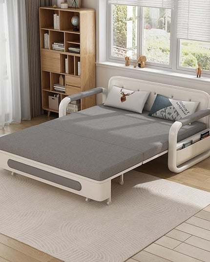 Convertible Sleeper Sofa Bed, Modern Pullout Couch Bed with Pull Out Bed, Adjustable Backrest, Loveseat Futon Sofa for Living Room Furniture (34.6" D x 50.3" W x 34.2" H)… - LeafyLoom
