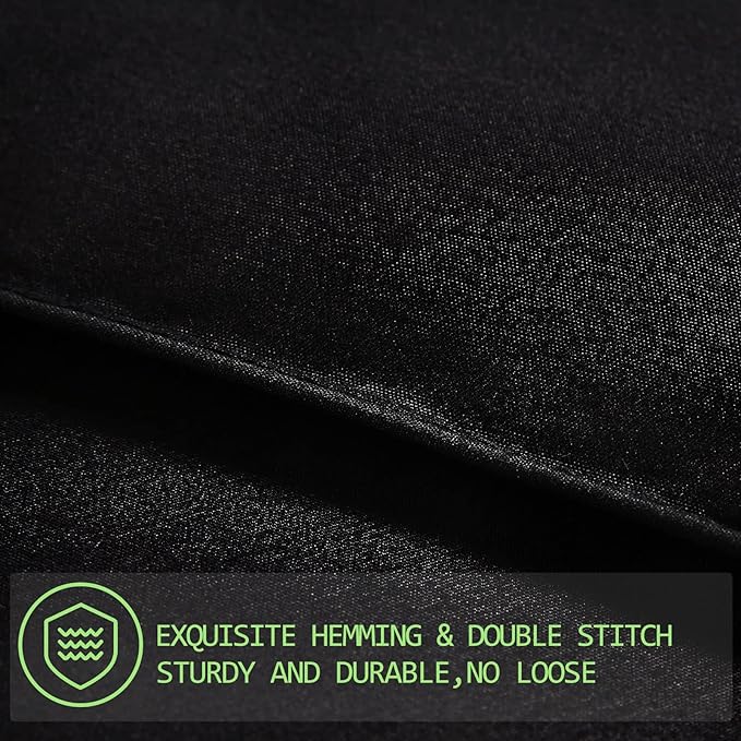 AMGUI Queen Comforter Set 3 Pieces - Goose Down Alternative with 2 Pillow Shams - Extra Thick - Soft and Comfortable - Machine Washable (Queen,Black) - LeafyLoom