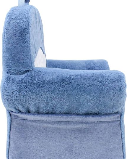 Soft Landing Animal Adventure Sweet Seats, Premium and Comfy Toddler Lounge Chair with Carrying Handle & Side Pockets – Blue Whale - LeafyLoom