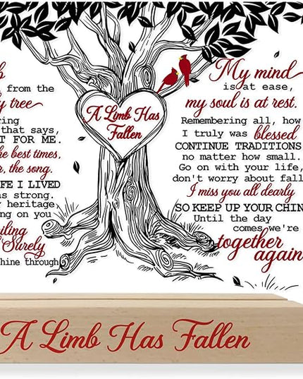 Memorial Gifts for Loss of Mom, Mother, Father, Dad, Husband Loved Ones | in Loving Memory of Loved One Gifts| Sympathy Gifts for Loss | Bereavement Gift Idea | Memory Night Light | Cardinal - LeafyLoom