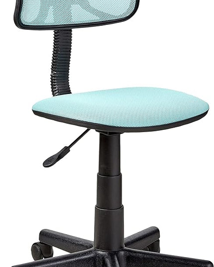 Swivel Mesh Desk Chair, Blue 20.86D x 22W x 33.46H in - LeafyLoom