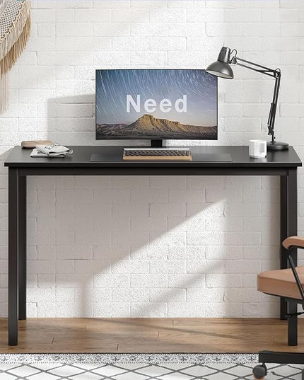 Need Small Computer Desk Writing Desk 39 3/8'' L Study Desk for Small Space Gaming Desk Sturdy and Heavy Duty Home Office Desk for Dormitory/Meeting Room AC3CB(100 * 60) Beside Table,Black/Black - LeafyLoom