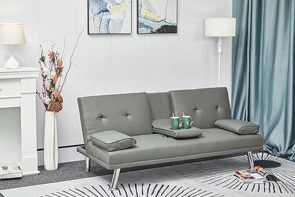 NicBex Rose-SF-00543-DX Sofas, 67" W x 31" D x 33" H, Grey - LeafyLoom
