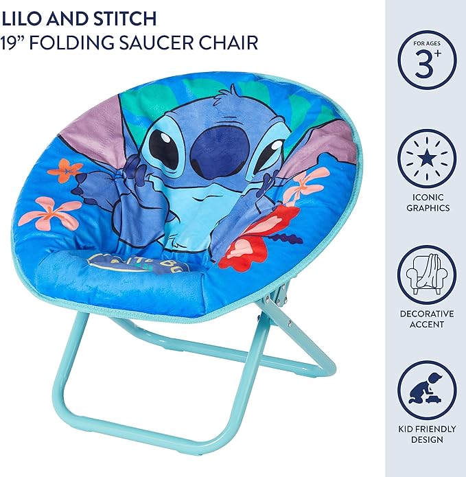 Idea Nuova Stitch Toddler Saucer Chair - LeafyLoom