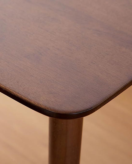 Livinia Aslan 59" Malaysian Oak Rectangular Wooden Dining Table/Large Solid Wood Kitchen Desk (Walnut) - LeafyLoom