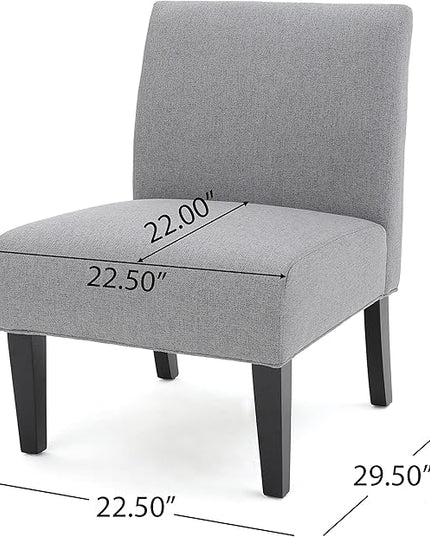 Christopher Knight Home Kendal Grey Fabric Accent Chair (Set of 2), 2-Pcs Set - LeafyLoom