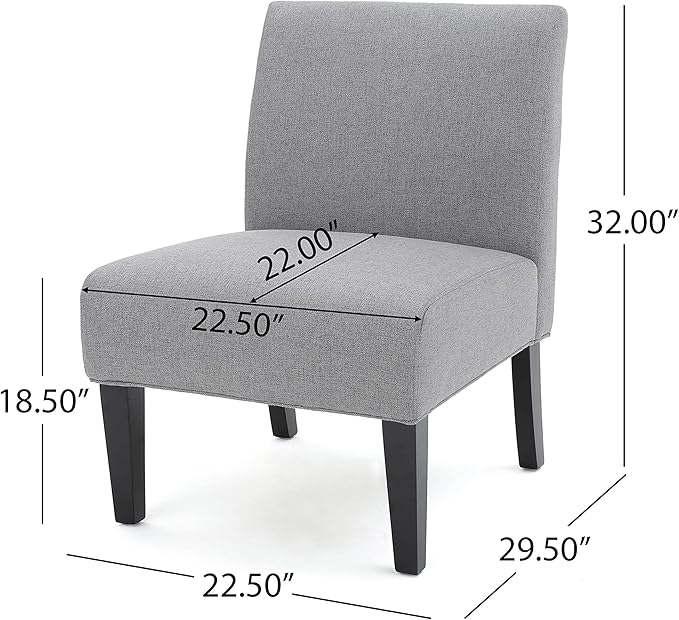 Christopher Knight Home Kendal Grey Fabric Accent Chair (Set of 2), 2-Pcs Set - LeafyLoom