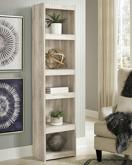 Signature Design by Ashley Carynhurst Farmhouse 60" Home Office Desk with Drawers, Distressed White & Bellaby Farmhouse Pier with 3 Adjustable Shelves, Whitewash - LeafyLoom