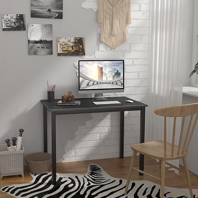 SogesGame Computer Desk,31 inch Home Office Desks for Small Spaces, Writing Study Corner Desk, Modern Simple Style Laptop Table,Easy to Assemble, Black - LeafyLoom
