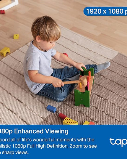 Tapo by TP-Link Pan/Tilt Security Camera for Baby Monitor, Pet Camera w/Motion Detection, 1080P, 2-Way Audio, Night Vision, Cloud & SD Card Storage, Works with Alexa & Google Home, Black (Tapo C201) Tapo