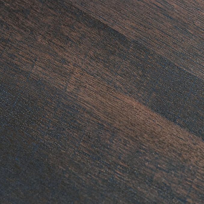 HOMCOM Industrial Style Home Office Desk with Filing Cabinet Storage Drawer for Letter Size Papers and Steel Frame, Black/Walnut - LeafyLoom