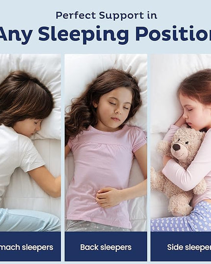 Snuggle-Pedic Toddler Pillow for Travel & Camping - USA Made Shredded Memory Foam Pillows w/Cooling Cover - GreenGuard Gold Certified Kids Pillow - LeafyLoom