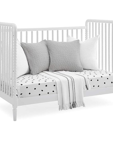 Delta Children Saint 4-in-1 Convertible Crib - Greenguard Gold Certified, Bianca White - LeafyLoom