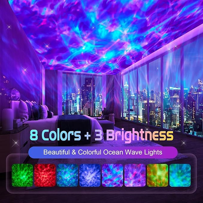 One Fire Galaxy Projector Star Projector Galaxy Light, 16 Color Changing+White Noise Sky Light Projector for Bedroom, Bluetooth Speaker Star Night Light Projector, Galaxy Light Projector for Bedroom OneFire