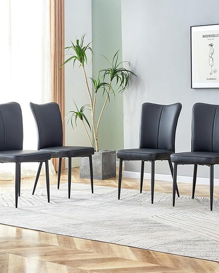 NicBex Haerin-SD-00298-LWJ Dining Chairs, 17.3"x17.7"x35", Black - LeafyLoom