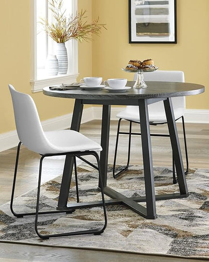 NicBex Retro Side Chair Dining Chair with Metal Legs for Kitchen, Living, Dining Room, Set of 2, (White Color) (A-GE17016-USSU014) - LeafyLoom