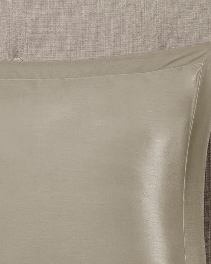 Madison Park Essentials Brystol 24 Piece Room in a Bag Faux Silk Comforter Jacquard Paisley Design Matching Curtains Down Alternative All Season Bedding-Set, Cal King(104 in x 92 in), Black 24 Piece - LeafyLoom