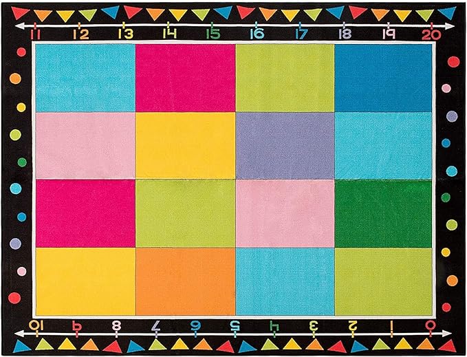 Booooom Jackson Classroom Carpet, Children's Classroom Rug 8'5"x6'5”Kid Rug with Non-Slip Backing,Children's Classroom Educational Seating Carpet Elementary - LeafyLoom