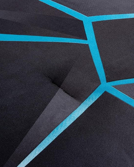 NTBED 3D Geometric Comforter Set for Boys Kids, Irregular Diamond Pattern Lightweight Microfiber Bedding Sets All Season (Blue,Full) - LeafyLoom