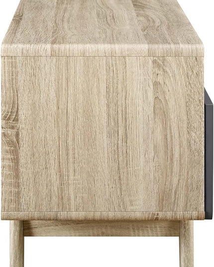 Modway Origin Mid-Century Modern 47 Inch TV Stand in Natural Gray - LeafyLoom