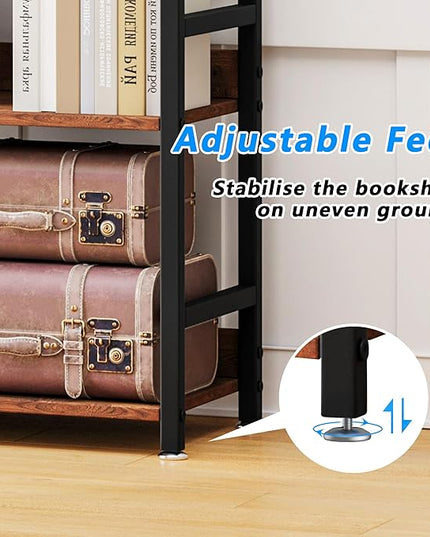 Small Bookshelf for Small Spaces, 3 Tier Small Book Shelf Organizer, Narrow Bookcase for Small Spaces, Small Bookcase for Bedroom, Living Room, Home, Office, 120 lbs Weight Capacity (Brown) - LeafyLoom