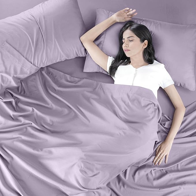 Utopia Bedding Twin Bed Sheets Set - 3 Piece Bedding - Brushed Microfiber - Shrinkage and Fade Resistant - Easy Care (Twin, Lavender) - LeafyLoom