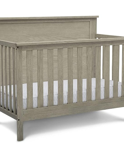 Delta Children Middleton 4-in-1 Convertible Baby Crib, Textured Limestone - LeafyLoom