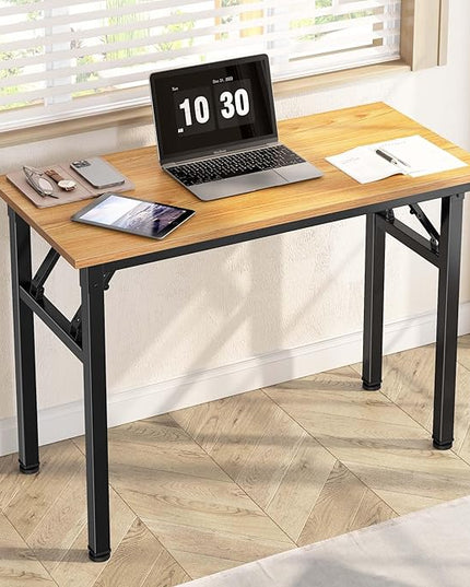 Computer Desk, 61.9 inches Folding Table Home Office Desk for Home Office, Gaming Desk, No Install Needed, Multifunctional Laptop Table - LeafyLoom