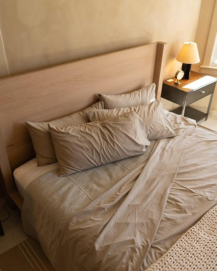 BELADOR Silky Soft Twin Sheet Set - Luxury 4 Piece Bed Sheets for Twin Size Bed, Secure-Fit Deep Pocket Sheets with Elastic, Breathable Hotel Sheets and Pillowcase Set, Wrinkle Free Oeko-Tex Sheets - LeafyLoom