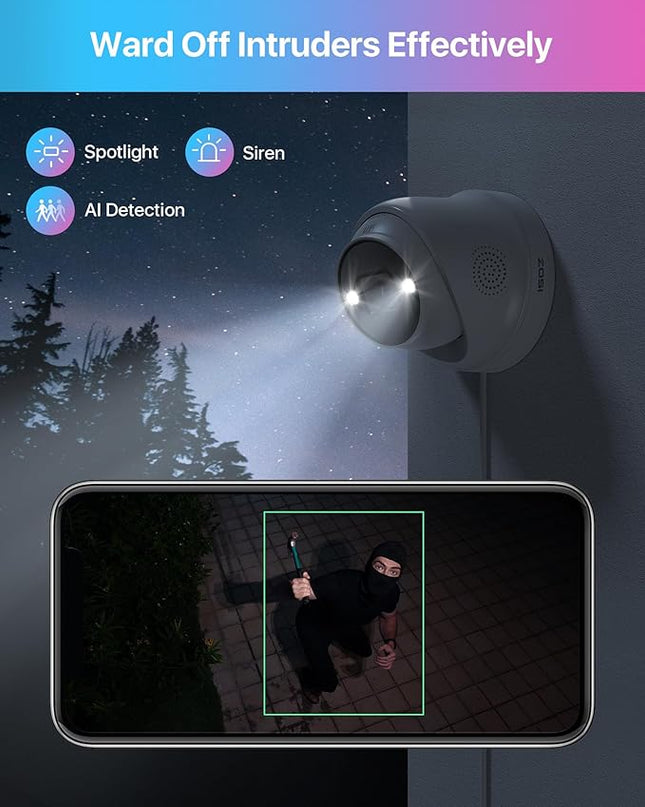 ZOSI 24CH 4K PoE Security Camera System with Face/Person/Vehicle Detection,16 Port 24CH 8MP NVR with 4TB HDD,2 Way Audio,Night Vision,16x 4K Outdoor IP Dome Cameras,Dual Disk-Backup for 24/7 Recording ZOSI