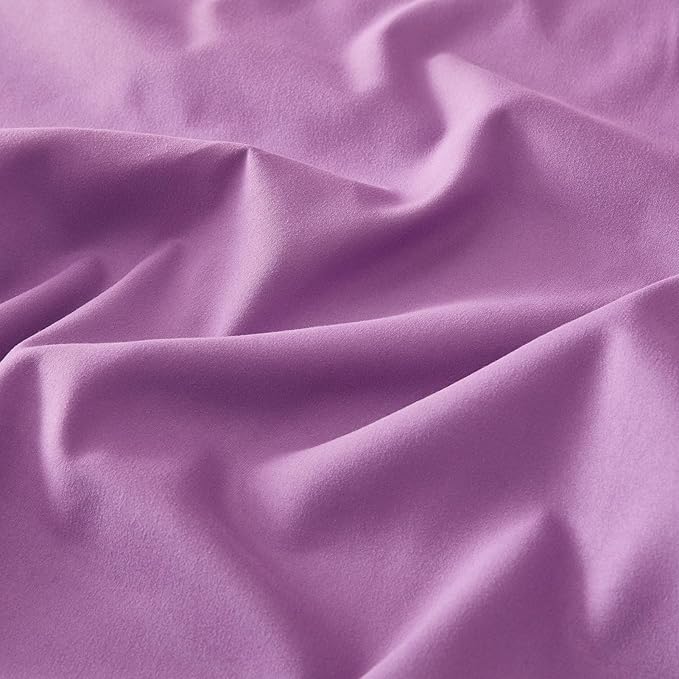Bed Sheet Set - Brushed Microfiber Bedding - Bedding Sheets & Pillowcases - Deep Pockets - Easy Fit - Breathable & Soft Hotel Sheets - 4 Piece Full Purple - LeafyLoom